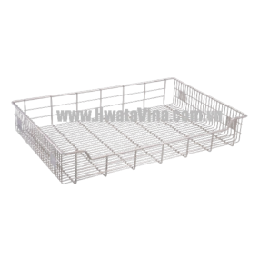 Rổ inox Hwata chữ nhật trơn không khay hứng nước HWCN02