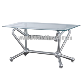 Bàn inox cố định mặt kiếng BK11