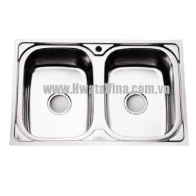 Chậu rửa inox Hwata đôi BD8