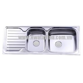 Chậu rửa inox Hwata đôi BDC1