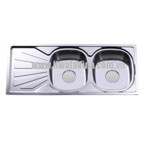 Chậu rửa inox Hwata đôi BDC4
