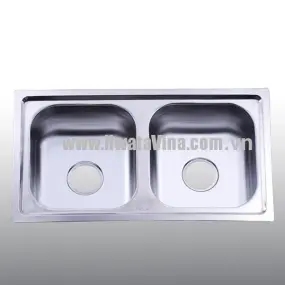 Chậu rửa inox Hwata đôi BD5