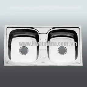 Chậu rửa inox Hwata đôi BD7