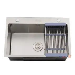 Chậu rửa inox Hwata một hộc vuông AV1