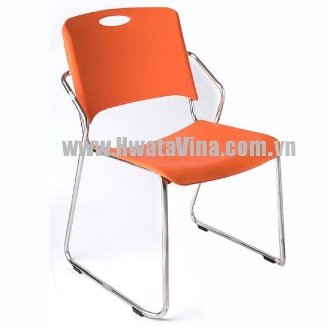 Ghế inox dựa Hwata cố định mặt nhựa GCD25