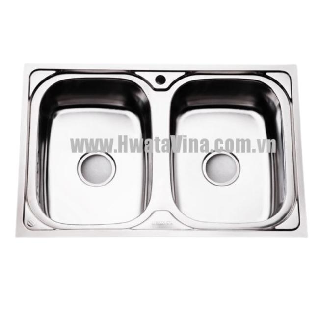 Chậu rửa inox Hwata đôi BD8