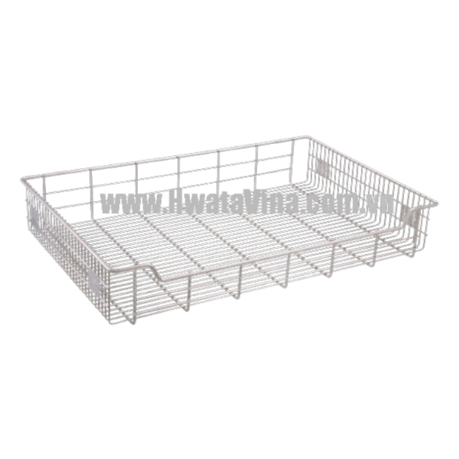 Rổ inox Hwata chữ nhật trơn không khay hứng nước HWCN01