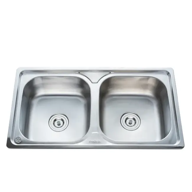 Chậu rửa inox Hwata đôi BD2