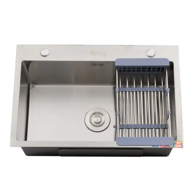 Chậu rửa inox Hwata một hộc vuông AV1