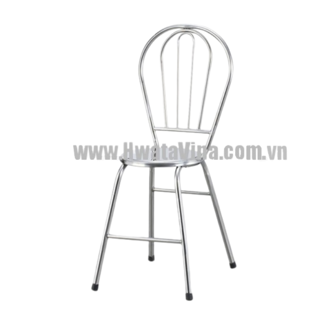 Ghế inox dựa Hwata cố định mặt inox GCD10