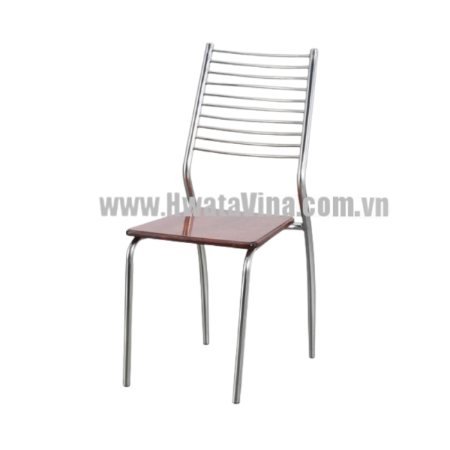 Ghế inox dựa Hwata cố định mặt gỗ GCD40
